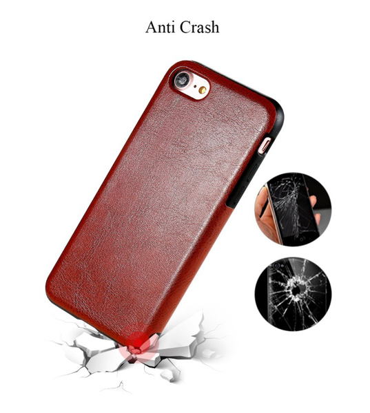 iPhone 8 Plus - Exklusivt Stilrent läder skal från Crazy Horse