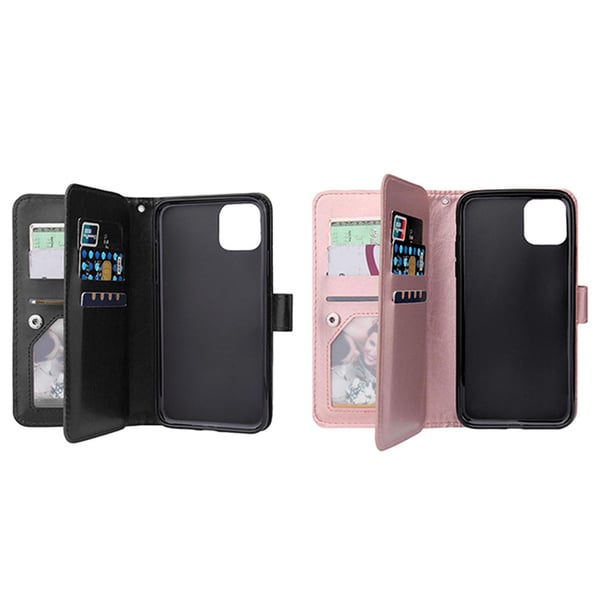 iPhone 12 Pro Max - Rymligt & Praktiskt 9-Kort Plånboksfodral