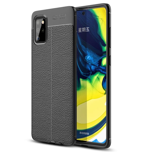 Stilsäkert Litchi-Läder Design Skal - Samsung Galaxy S20 Plus