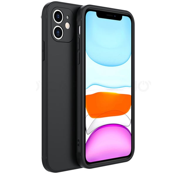 iPhone 12 - Mattbehandlat Silikonskal & Mjukt Skärmskydd