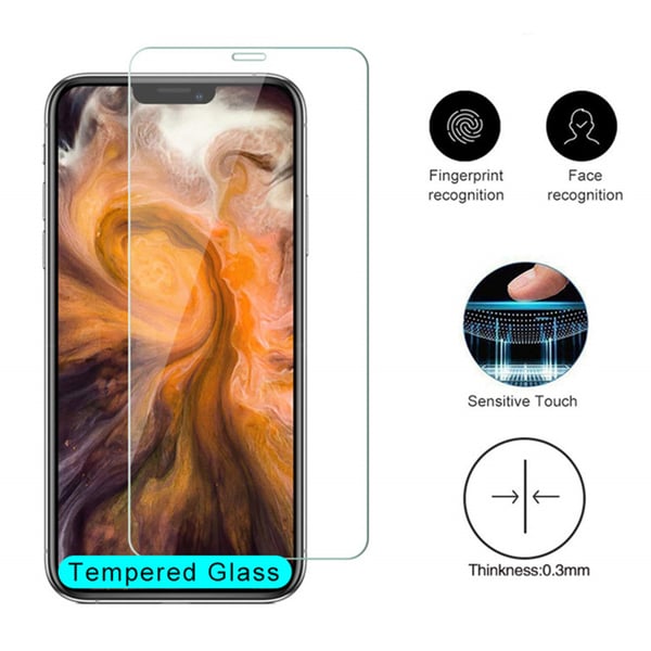 iPhone X/XS 2-PACK Full Clear 2.5D Skärmskydd 9H 0,3mm