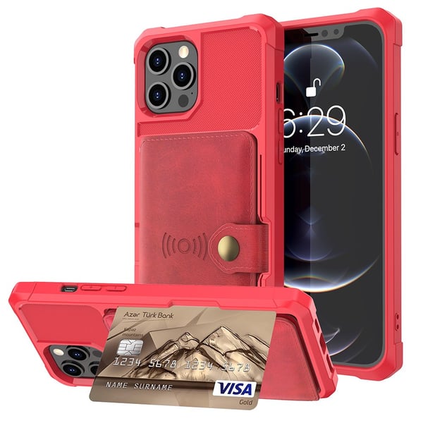 iPhone 13 Pro Max - Elegant Smidigt Skal med Korthållare