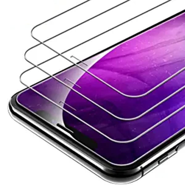 iPhone XR 3-PACK Full Clear 2.5D Skärmskydd 9H 0,3mm