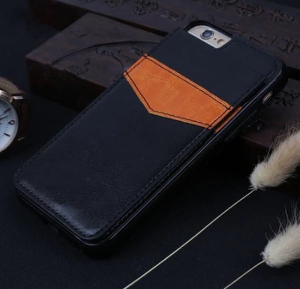 iPhone 8 Plus Exklusivt Smart Robust Läderskal Plånbok/Kortfack