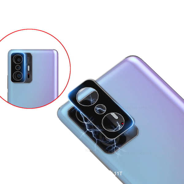 2-PACK Xiaomi 11T Pro Kameralinsskydd 2.5D HD-Clear
