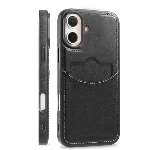 iPhone 16 - Elegant Leman skydd med kortfack
