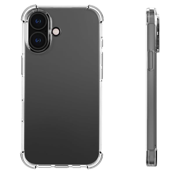 iPhone 16 - Praktiskt och Stöttåligt Silikonskal