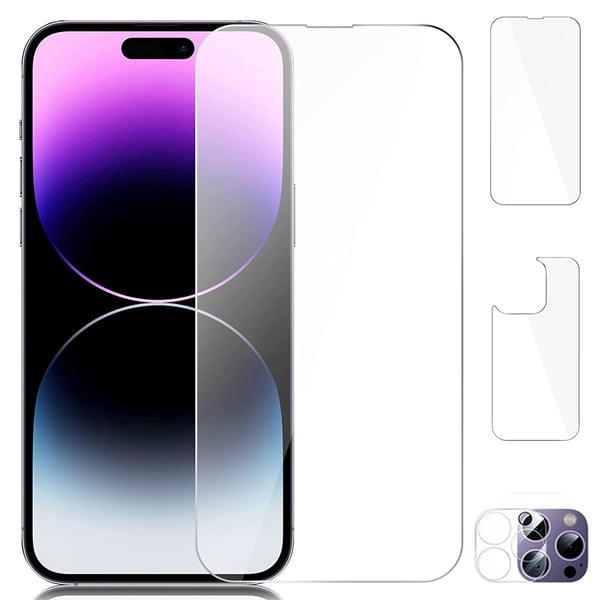 iPhone 15 Pro Max - Skärmskydd 3in1 Fram- & Baksida Kameralins 0,3mm