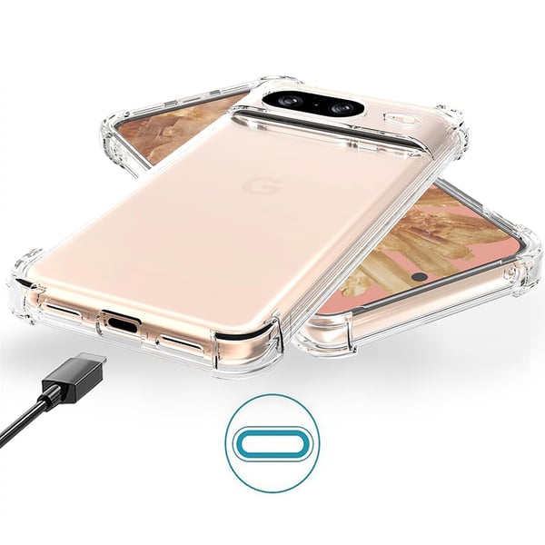 Google Pixel 8 - Flexibelt Skyddsskal i Silikon för Bättre Grepp