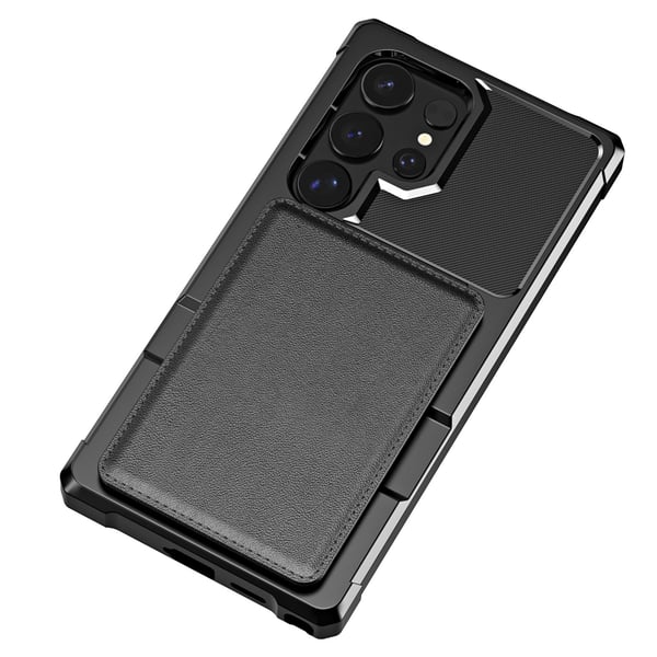 Galaxy S23 Ultra - Tunt Kortskal med Stötskydd & Kortförvaring