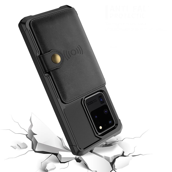 Elegant Skyddsskal med Kortfack - Samsung Galaxy S20 Ultra