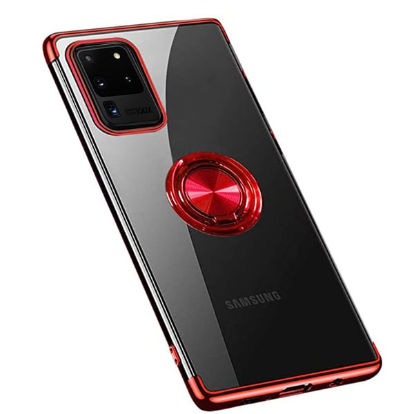 Samsung Galaxy S20 Ultra - Praktiskt Silikonskal med Ringhållare