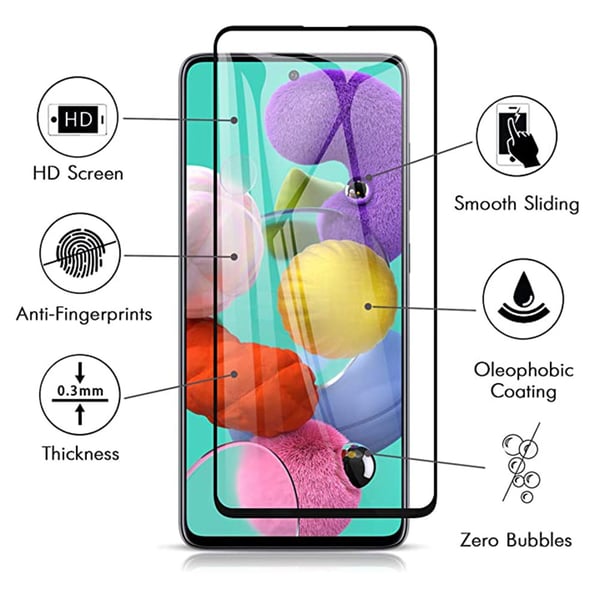 Samsung Galaxy A41 2.5D 4-PACK Skärmskydd Ram 9H 0,3mm