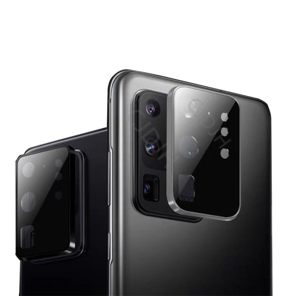 S20 Ultra Kameralinsskydd 9H Härdat glas + Titanlegeringsram
