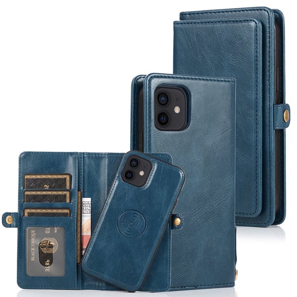 iPhone 12 Mini - Praktiskt Robust 2-1 Plånboksfodral