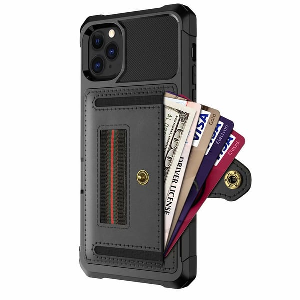iPhone 11 Pro Max - Genomtänkt Skal med Korthållare