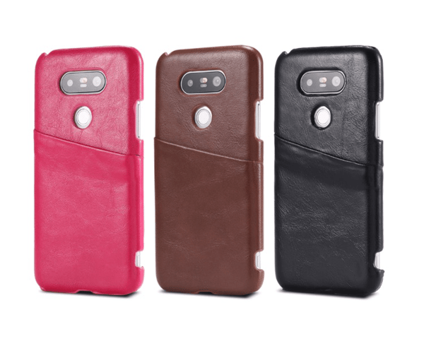 Praktiskt läderskal med ett kortfack till LG G5 från FLOVEME