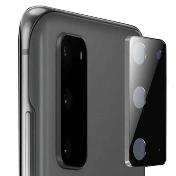 S20 Full Cover Kameralinsskydd i Härdat glas + Titanlegeringsram