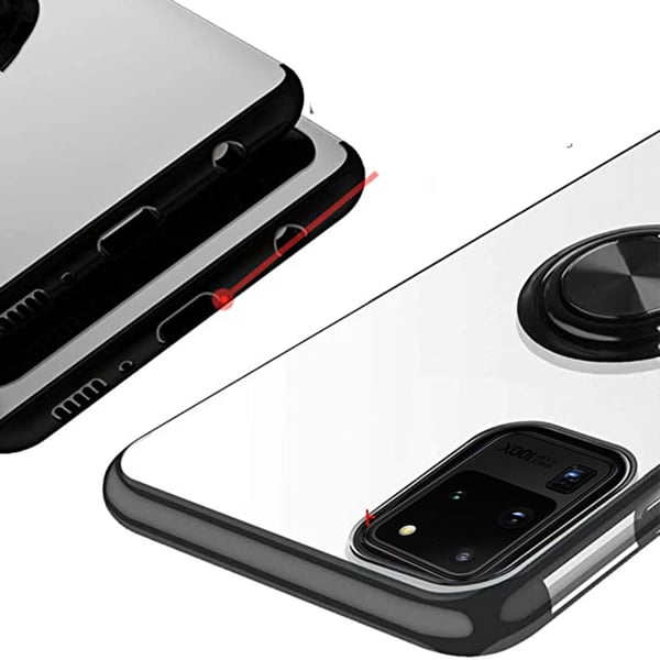 Samsung Galaxy S20 Ultra - Robust Silikonskal med Ringhållare