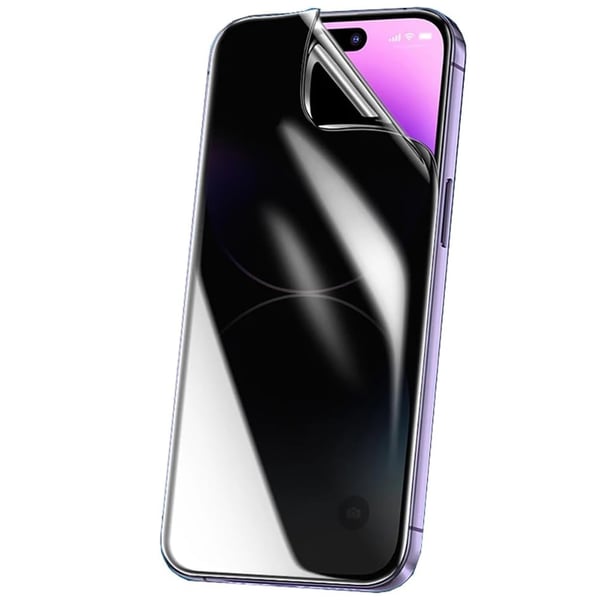 2-Pack iPhone 15 Pro Hydrogel Skärmskydd med Sekretesskydd