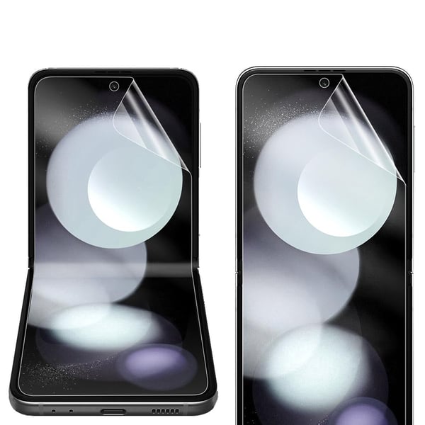2-Pack Galaxy Z Flip 5 - 1 Set Hydrogel Skärmskydd Huvudskärm+Baksida