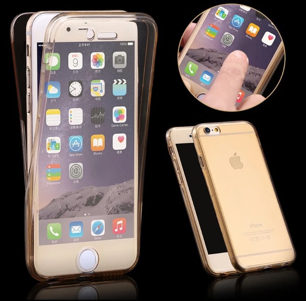 Dubbelsidigt Silikonfodral med TOUCHFUNKTION till iPhone SE 2022