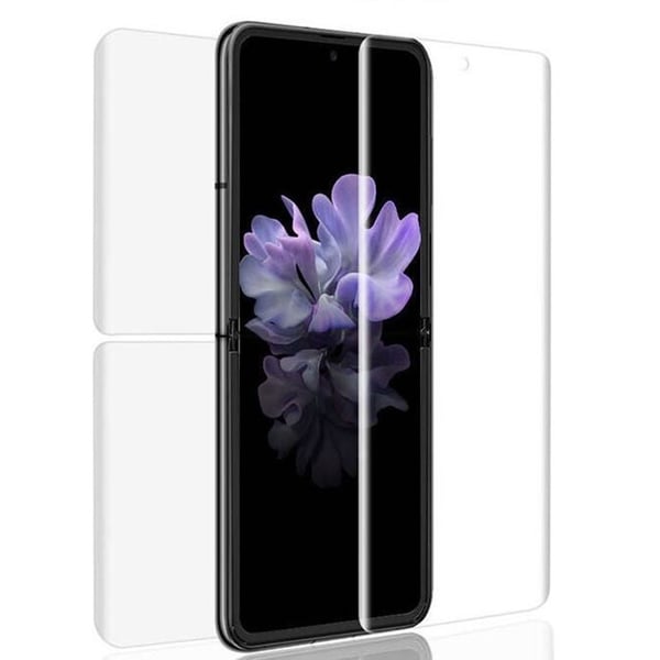 (3-PACK) Galaxy Z Flip- Skärmskydd 3 in 1 Hydrogel (Fram + Bak)