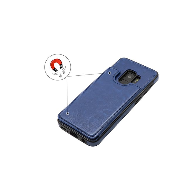 Läderskal med Plånbok/Kortfack till Samsung Galaxy S9