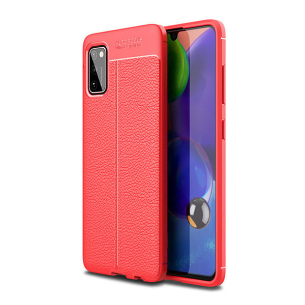 Samsung Galaxy A41 - Stilsäkert Litchi-Läder Design Skal