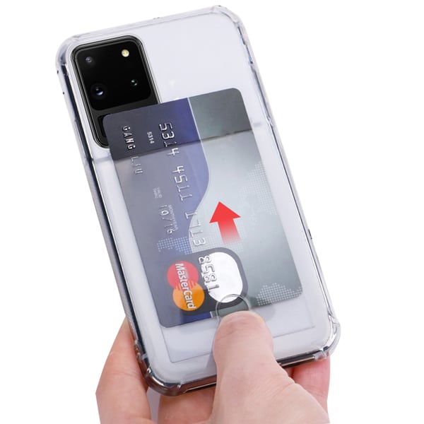 Samsung Galaxy S20 Ultra - Skyddande Skal med Korthållare
