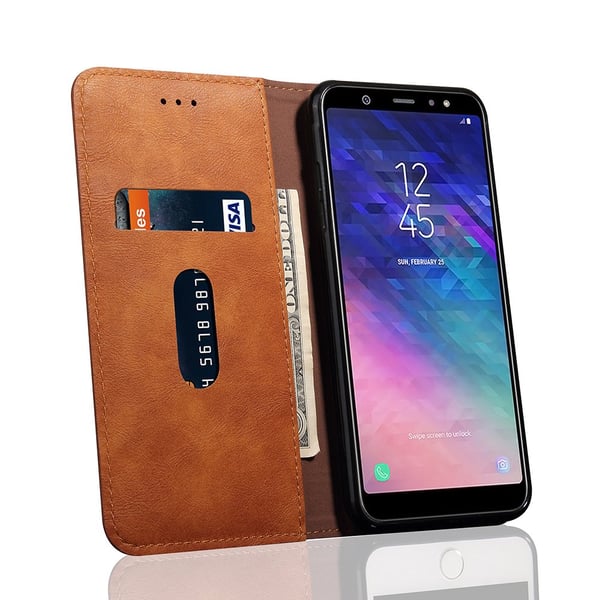 Smidigt och Stilsäkert Plånboksfodral för Samsung Galaxy A6+