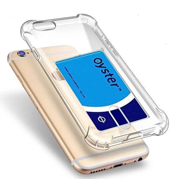 iPhone 6/6S - Silikonskal med Korthållare