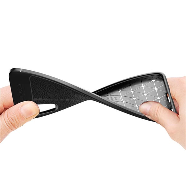 Samsung Galaxy A41 - Stilsäkert Litchi-Läder Design Skal