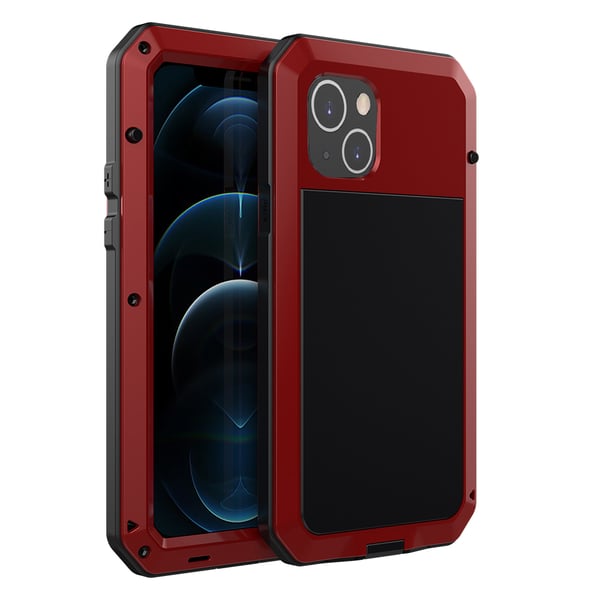 iPhone 14 - Kraftigt HEAVY DUTY 360-Fodral i Aluminium