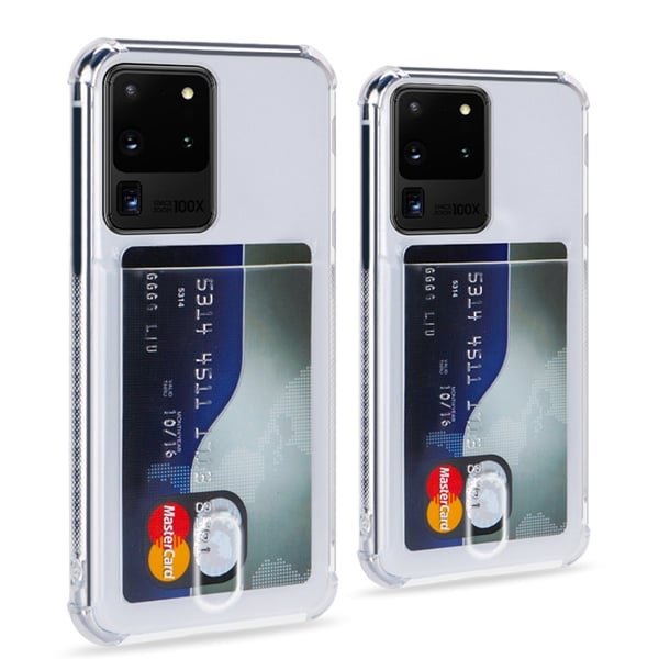 Samsung Galaxy S20 Ultra - Kraftfullt Floveme Skal med Korthållare