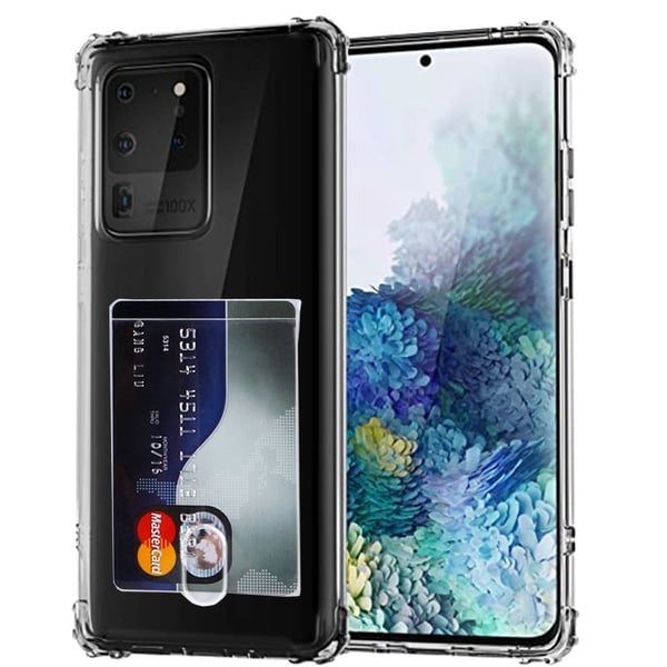 Samsung Galaxy S20 Ultra - Rejält Skyddsskal med Korthållare