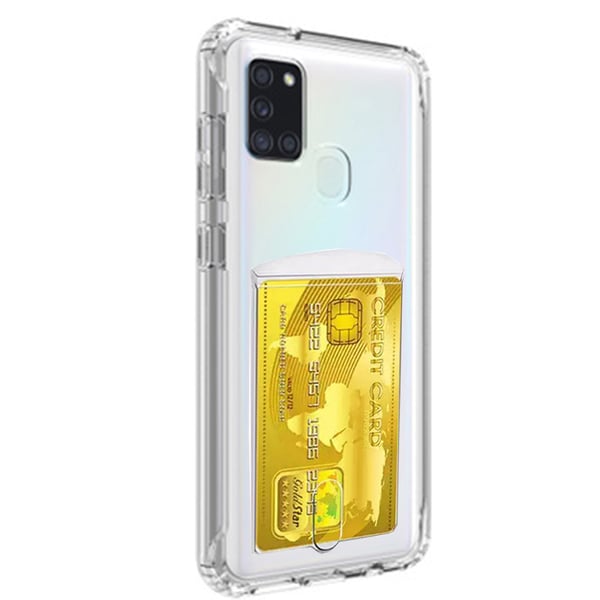 Samsung Galaxy A21S - Genomtänkt Skyddsskal med Korthållare