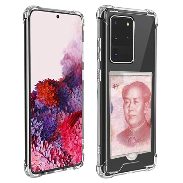 Samsung Galaxy S20 Ultra - Rejält Skyddsskal med Korthållare