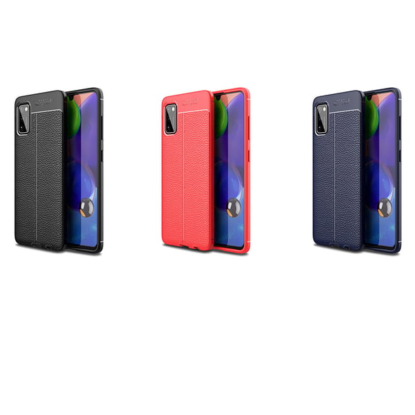 Samsung Galaxy A41 - Stilsäkert Litchi-Läder Design Skal