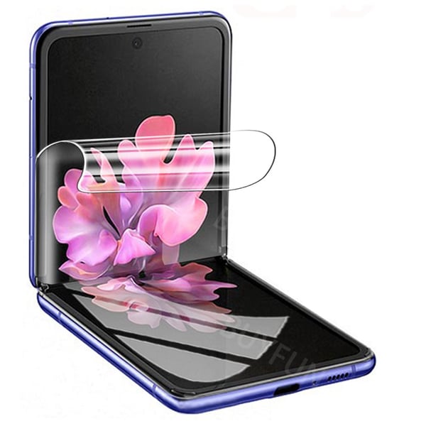 3-PACK Galaxy Z Flip - Skärmskydd 3 in 1 Hydrogel (Fram + Bak)