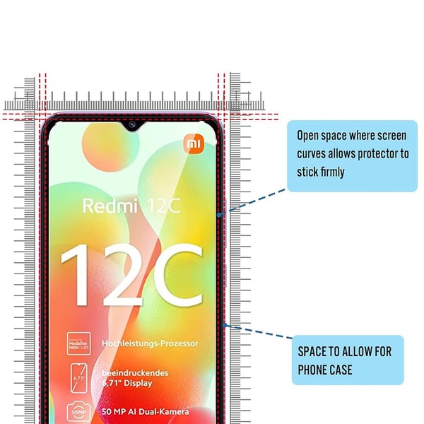 Xiaomi Redmi 12C Skärmskydd Standard HD 0,3mm