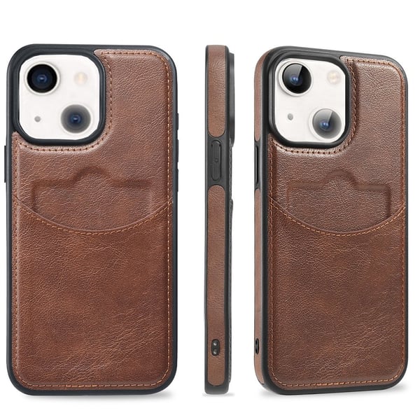 iPhone 15 Kortfodral i PU-läder - Slimmat & Stilrent Skal