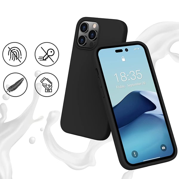 iPhone 14 Pro - Mattbehandlat Tunt Skal & Hydrogel Sk�rmskydd