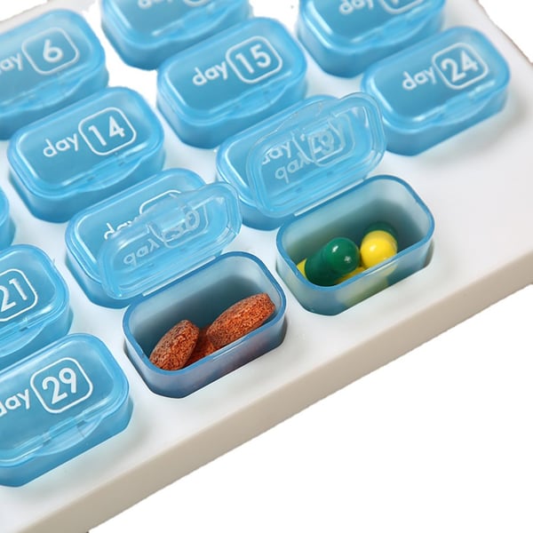 Praktiskt Månadsdosett (31-Fack) Medicinask Medicinlåda