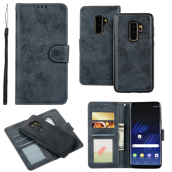 Samsung Galaxy S9Plus - Silk-Touch Fodral med Plånbok och Skal