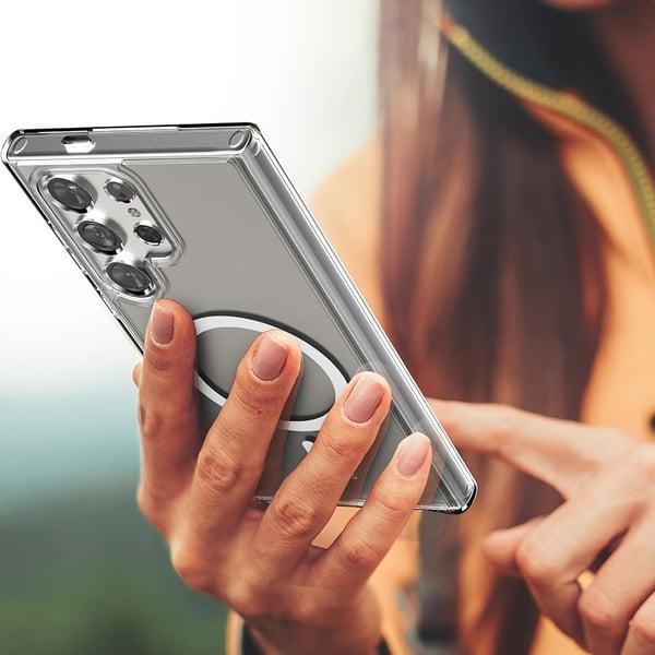 Galaxy S22 ULTRA - Magnetiskt trådlöst laddningsskal med stötskydd
