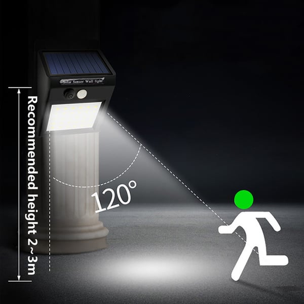 Effektiv & Funktionell Solcells PIR Automatisk Utomhusbelysning