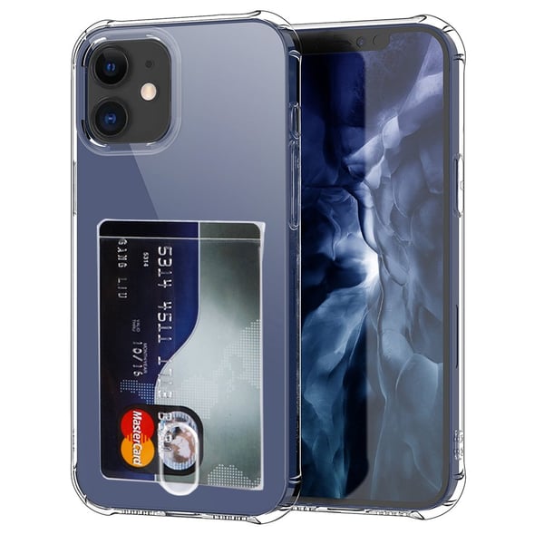 iPhone 12 Mini - Skal med Korth�llare & Hydrogel Sk�rmskydd