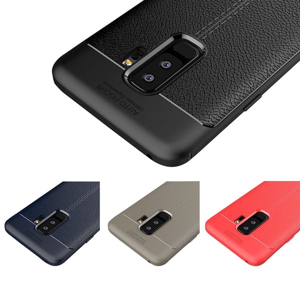 Skyddande Silikonskal (Litchi) till Samsung Galaxy S9+