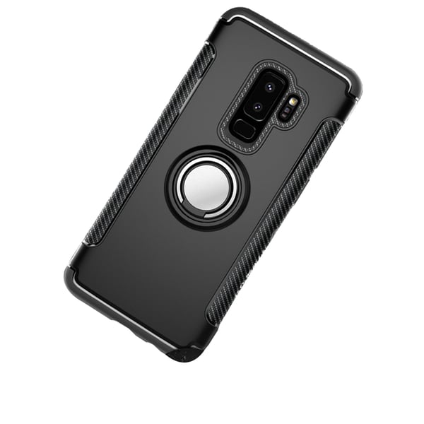Samsung Galaxy S9+ - HYBRID Carbonskal med Ringhållare FLOVEME
